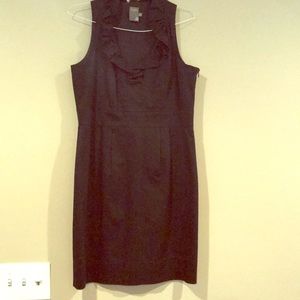Ruffle neck black sundress